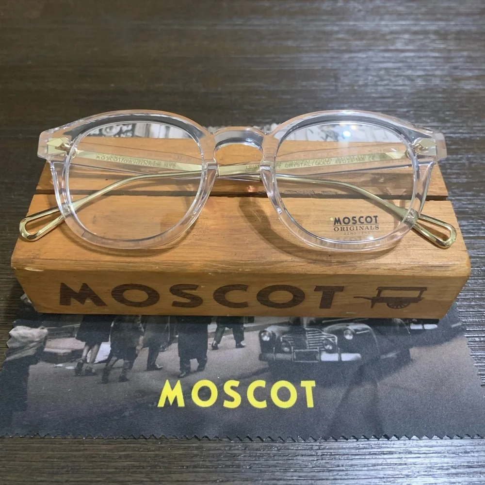 MOSCOT LEMTOSH TT CRYSTAL GOLD 49mm Round Eyeglasses